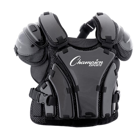 Champion Sports 16 in. Armor Style Chest Protector, Black CH55960